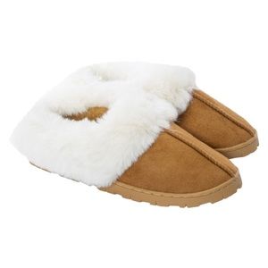 Ladies Microsuede Faux Fur mules size 8
